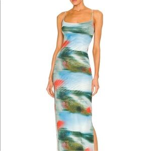 Miaou Thais Dress in Motion Blue